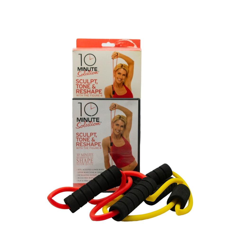 10 Minute Solution Sculpt Tone Reshape Fitness Kit DVD & Resistance Bands NEW